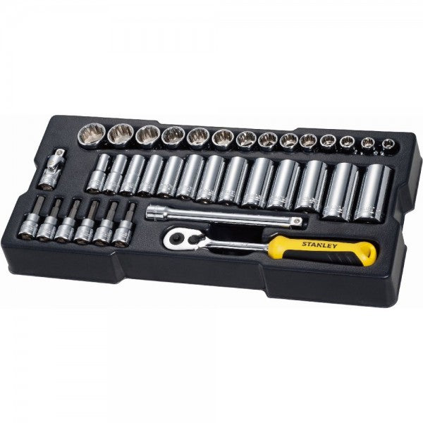 Set prese transmodulo Stanley utensili manuali 3 8” 36 pezzi - stmt1-74174 - stmt1-74174