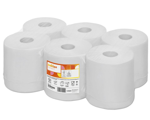 Satino cf1 midi cleaning roll 1-layer white (6x300m)