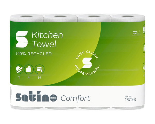 Rollos de cocina Satino prestige 2 capas (4x64 hojas)