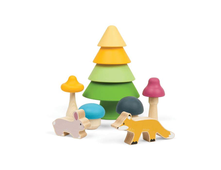 Bigjigs Stapel Game Forest Friends di 12 mesi