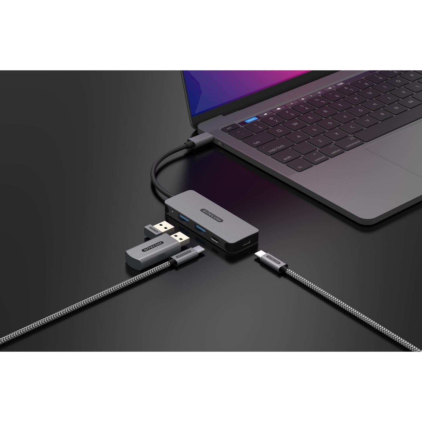 Sitecom USB-C a 2x USB-A + 2x USB-C Hub