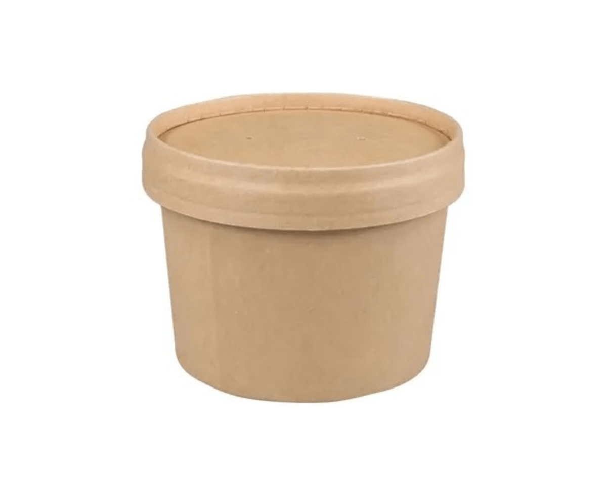 Tazza zuppa + coperchio fsc kraft 236ml (25 pezzi)