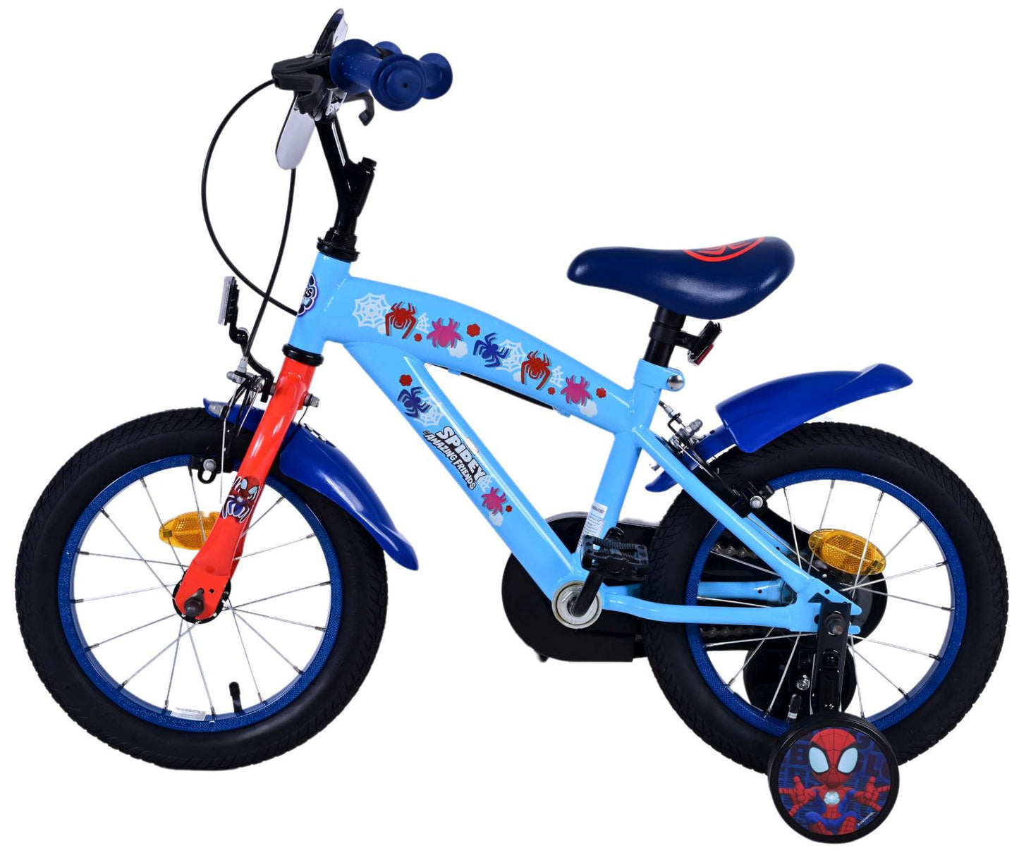 Bicicleta para niños Spidey - Niños - 14 pulgadas - Azul - Dos frenos de mano