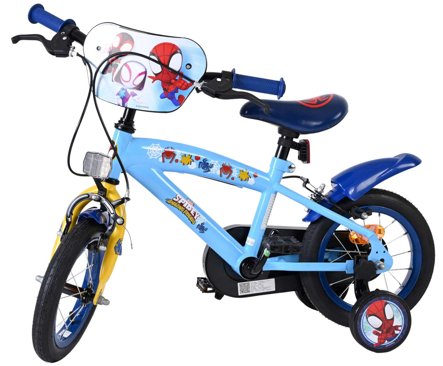 Bicicletta per bambini Spidey and seine tollen freunde spidey - ragazzi - 12 pollici - blu - due freni a mano