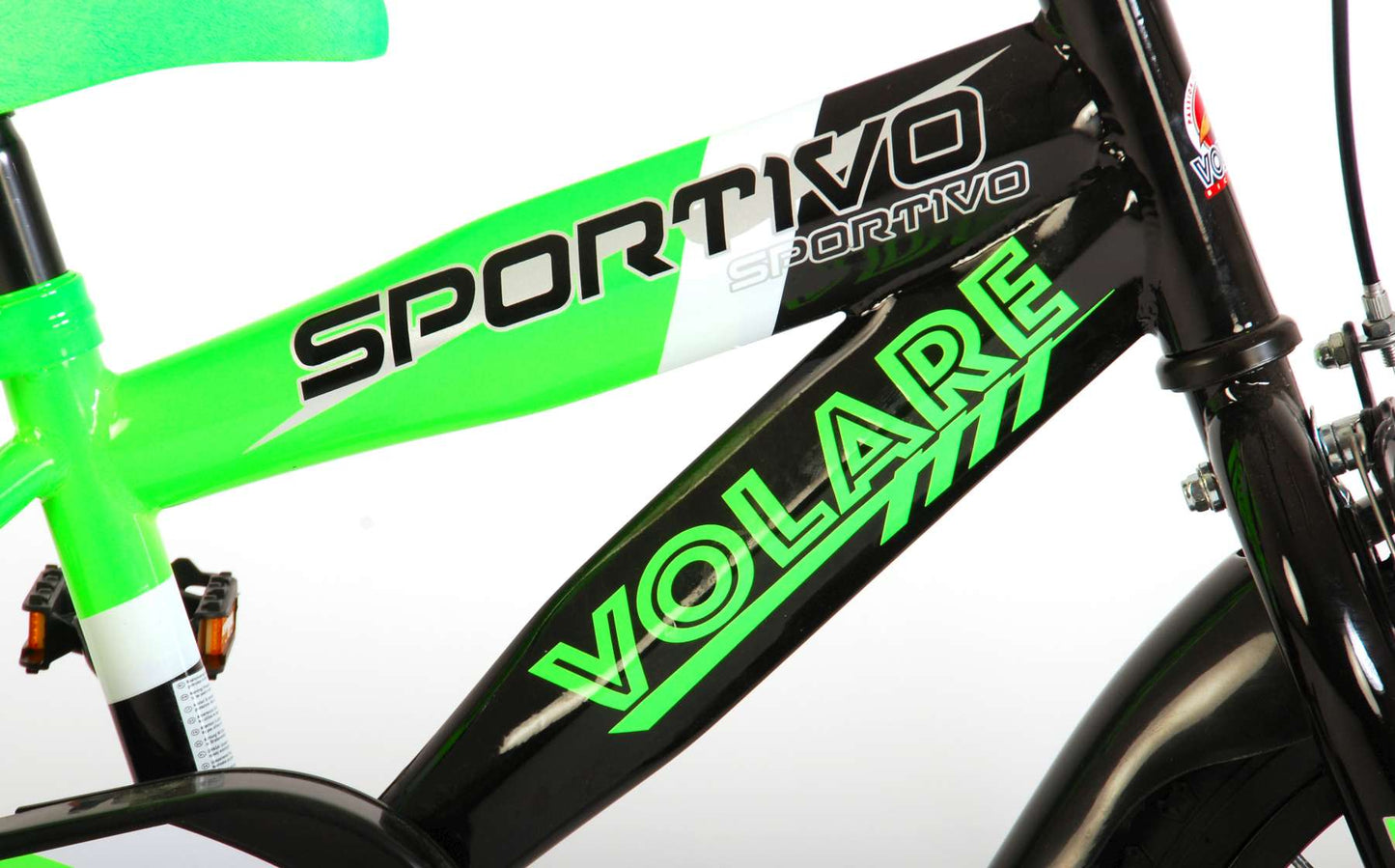 Bicycle per bambini di Vlatare SportVo - Boys - 14 pollici - Neon Green Black - 95% assemblato