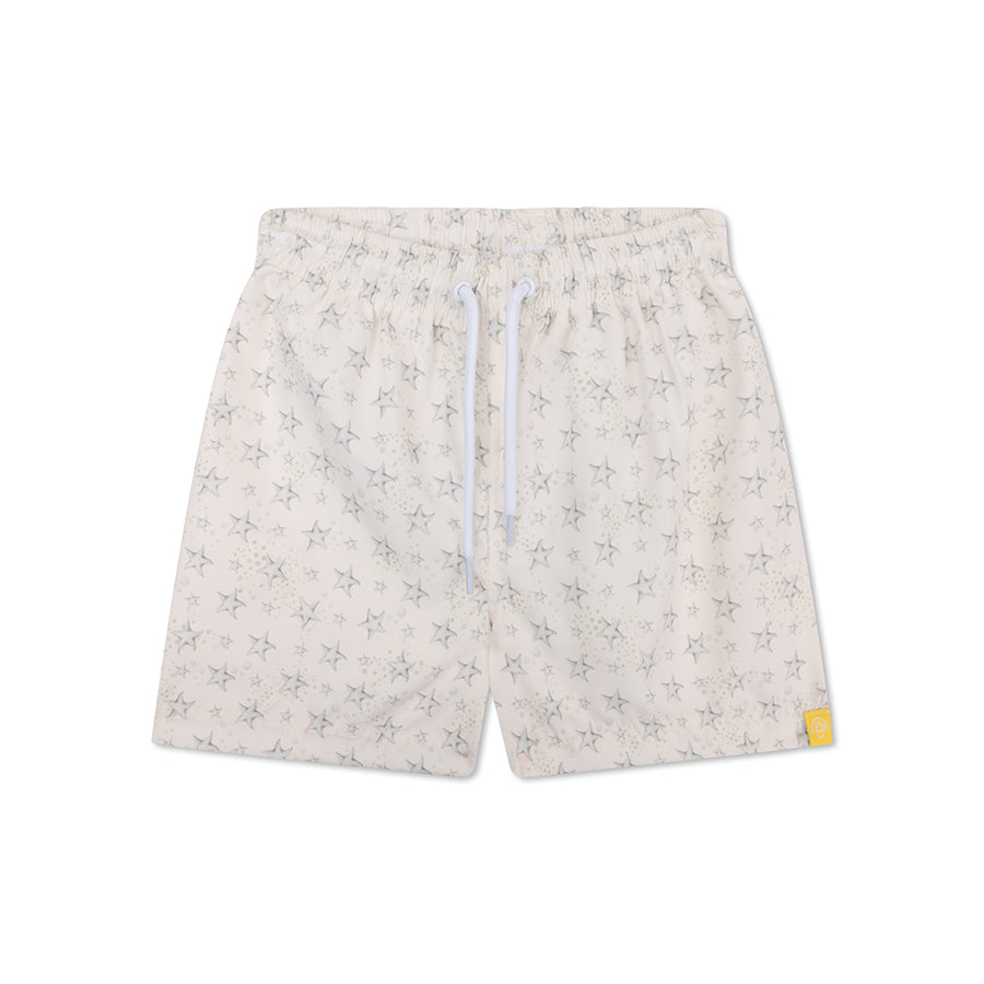 Stelle | Trunks da nuoto bianco UV ragazzi