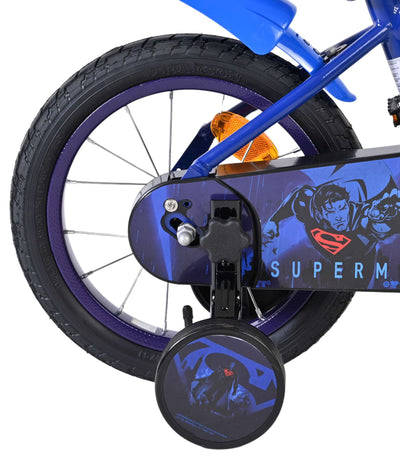 Bicicletta per bambini Superman - ragazzi - 14 pollici - blu
