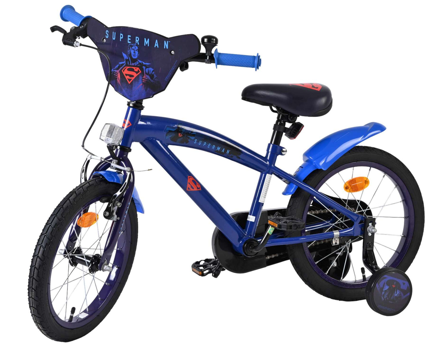 Bicicleta infantil Superman - niños - 16 pulgadas - azul