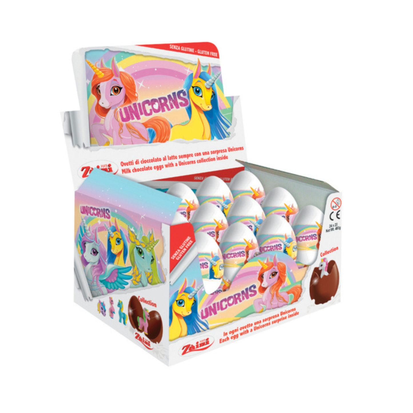 Zaini huevo sorpresa chocolate unicornio (24x 20gr)