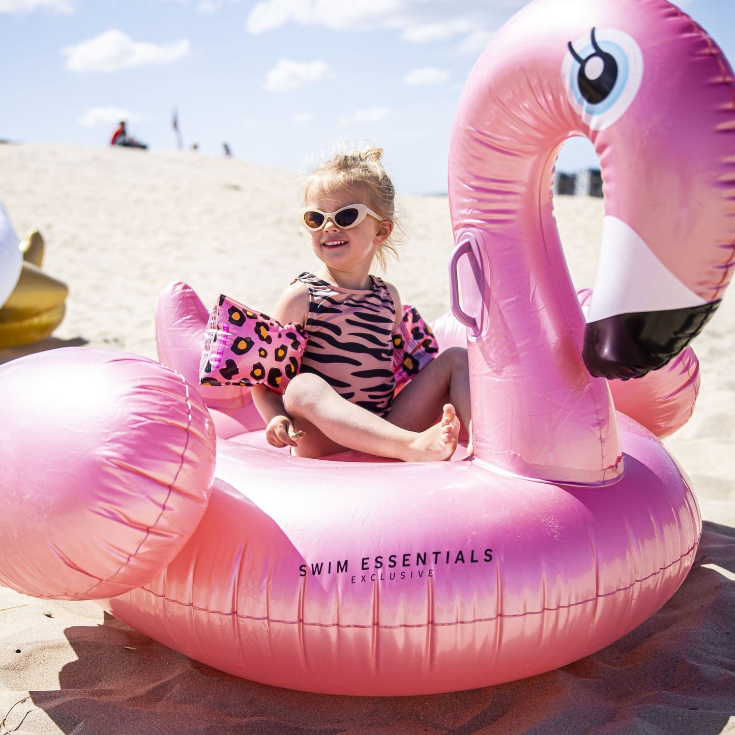 Paisaje de ensueño | Rosé Gold inflable flamingo xxl