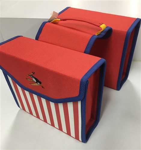 Newlooxs nuova borsa doppia per bambini rossa n. 91