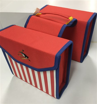 Newlooxs nuova borsa doppia per bambini rossa n. 91