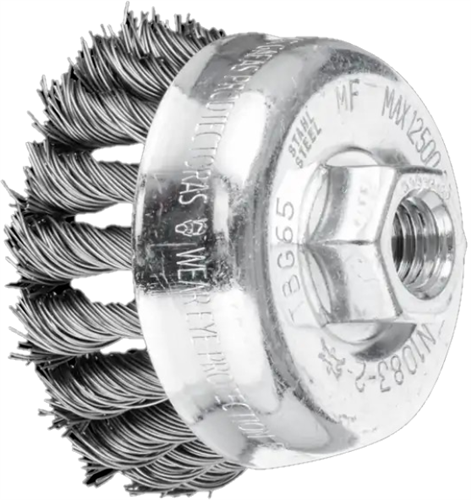 Cepillo de copa Pferd acero inoxidable 65mm m14 0,35 pos