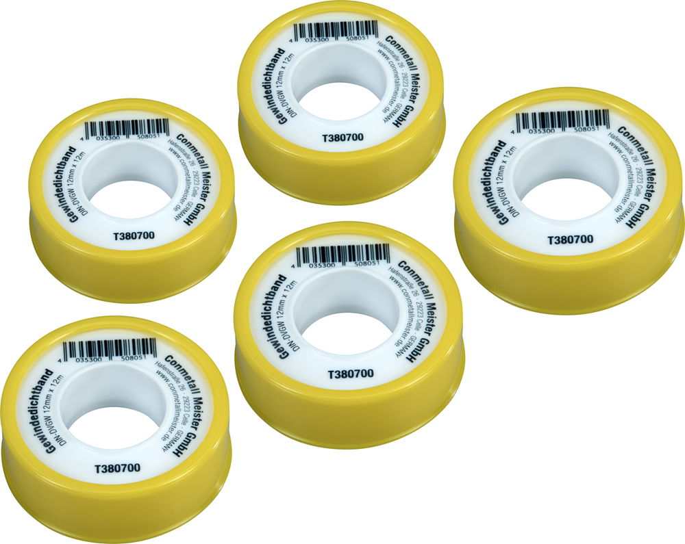 Cornat nastro teflon 12x0,1mm 12m gas (5pz) - tp380700