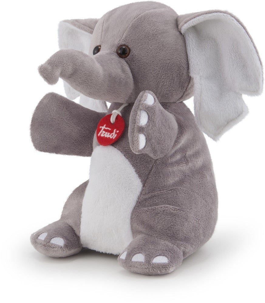 Elefante per burattino a mano 26 cm
