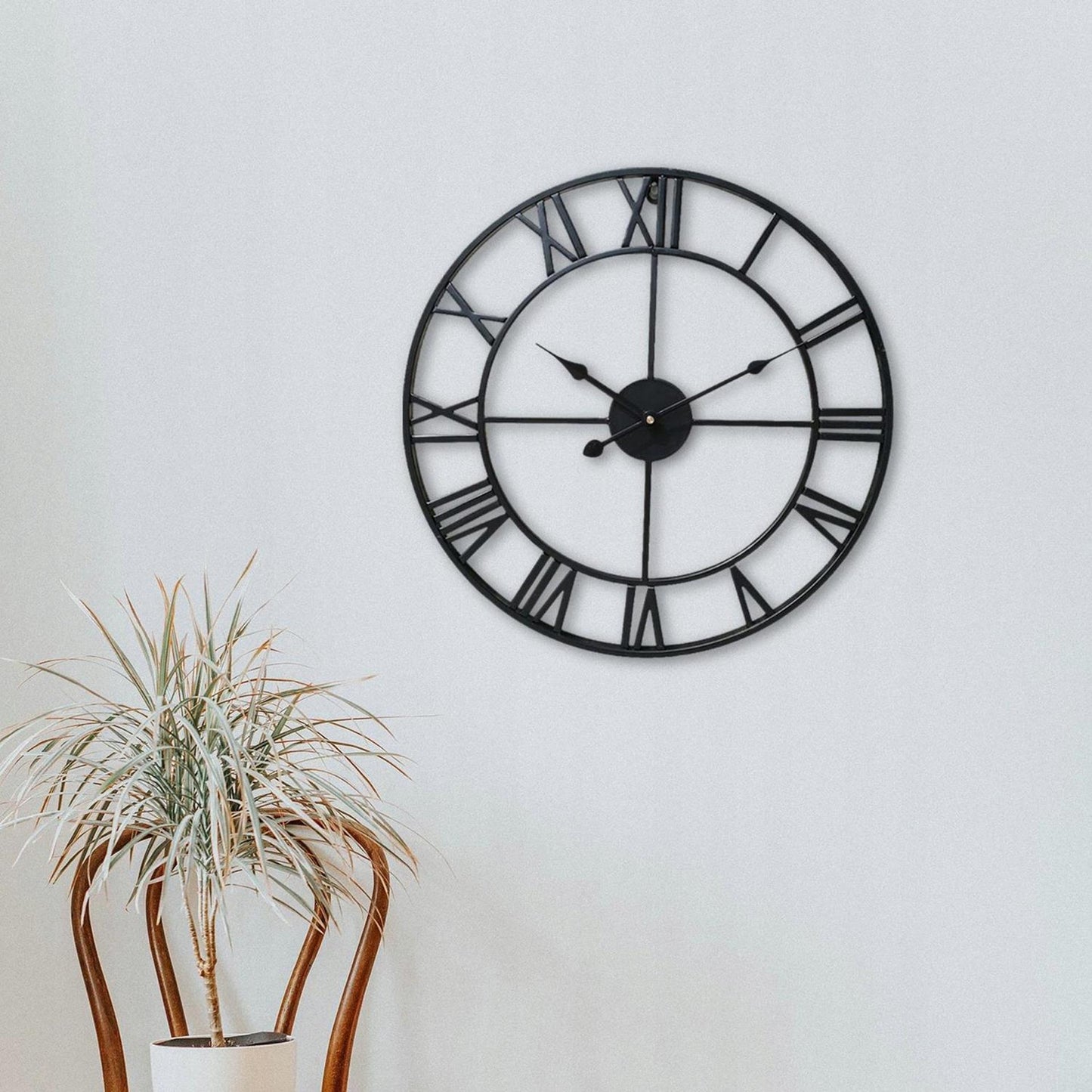Teesa wandklok aluminium ã˜60cm zwart