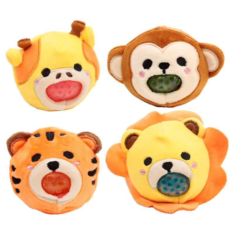 Squeeziesy Squeezies Adoramals Lion Giraffe Monkey e Tiger Plush Toys