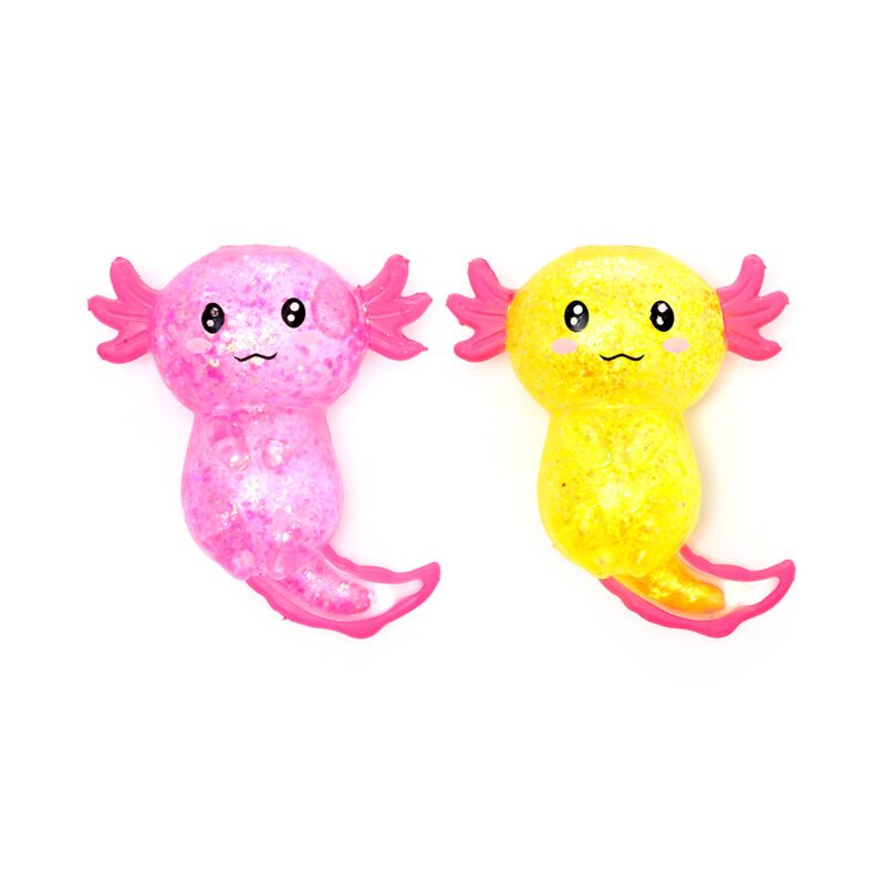 Juguete de estrés axolotl de brillo apremiante