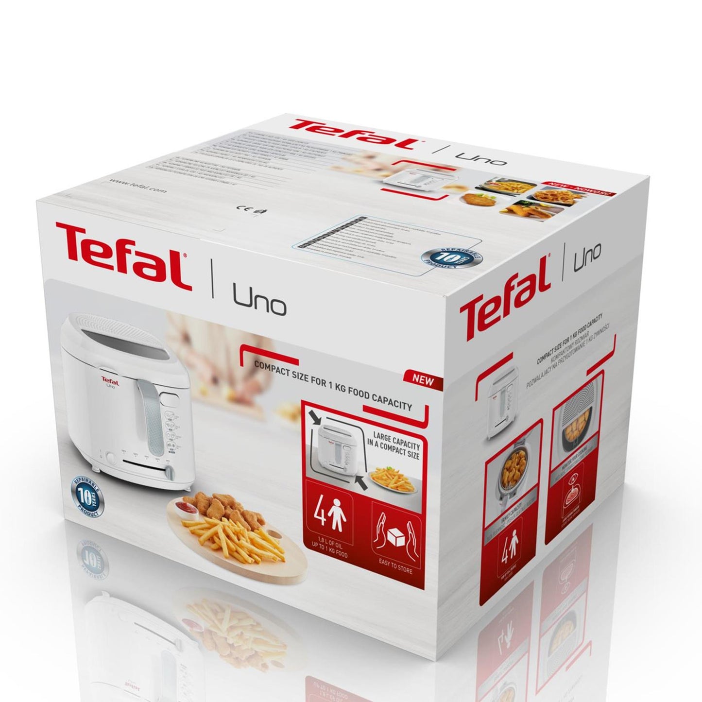 Friggitrice Tefal uno bianca 1,8 l 1600 w