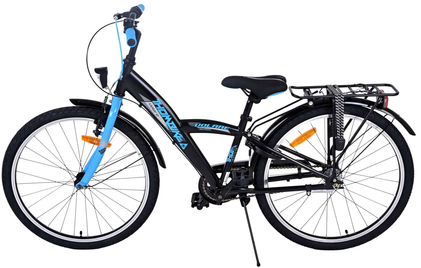 Bicicleta para niños Volare Thombike - Niños - 24 pulgadas - Azul negro - 3 engranajes