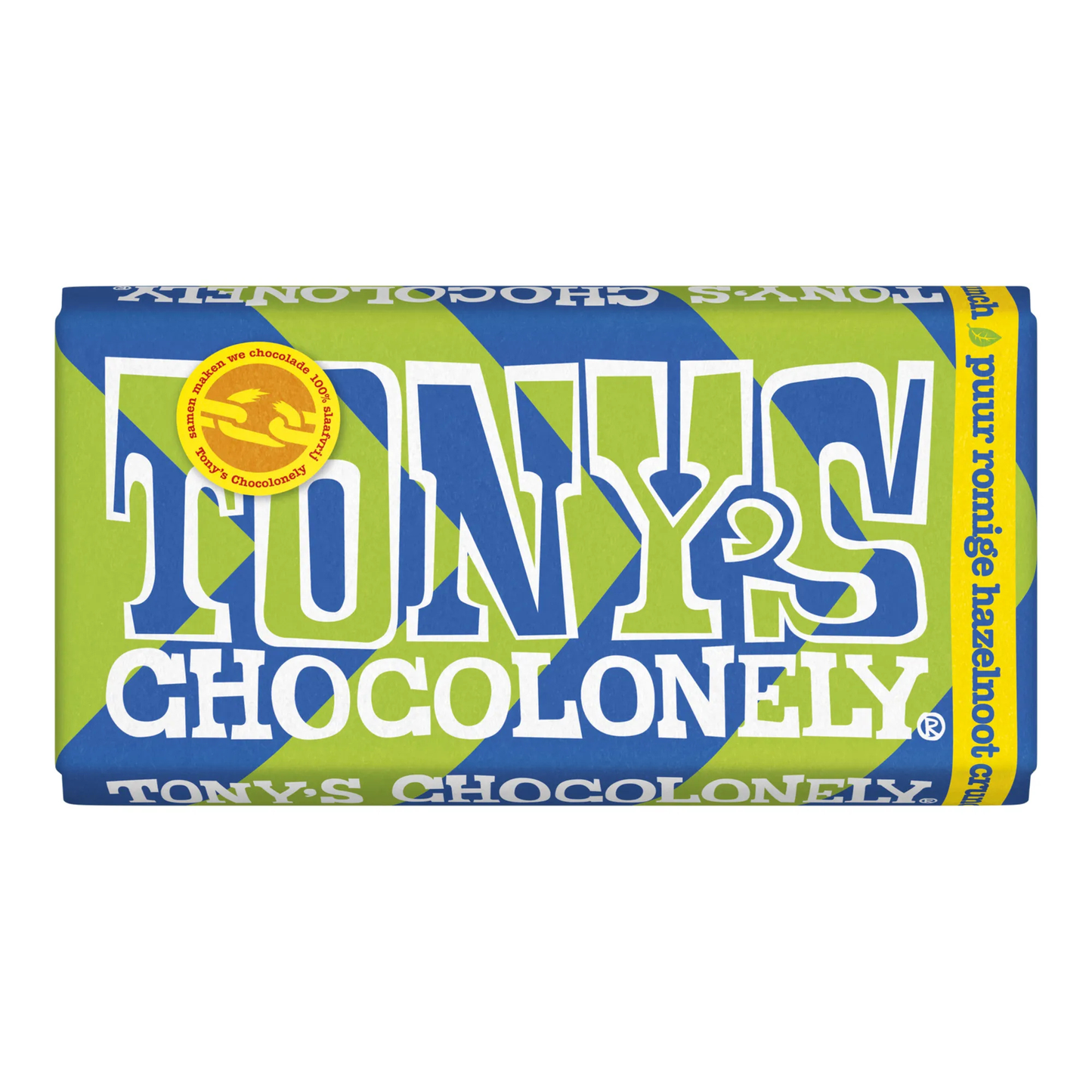 Tony's chocolonely bar cremoso puro de avellanas crujientes (15x180gr)