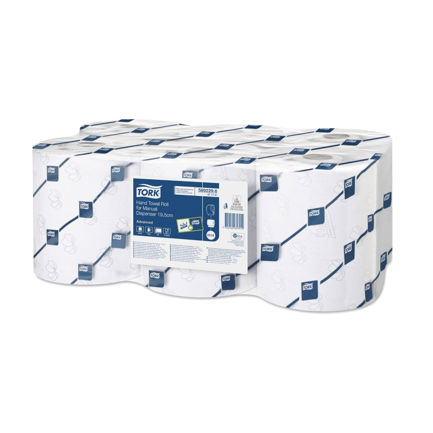 Tork h12 rollo de toalla enmotion 2capas 19,5cm (6 piezas)