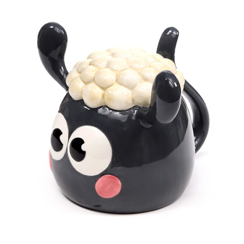 Tazza kawaii a testa in giù con Shaun, la pecora