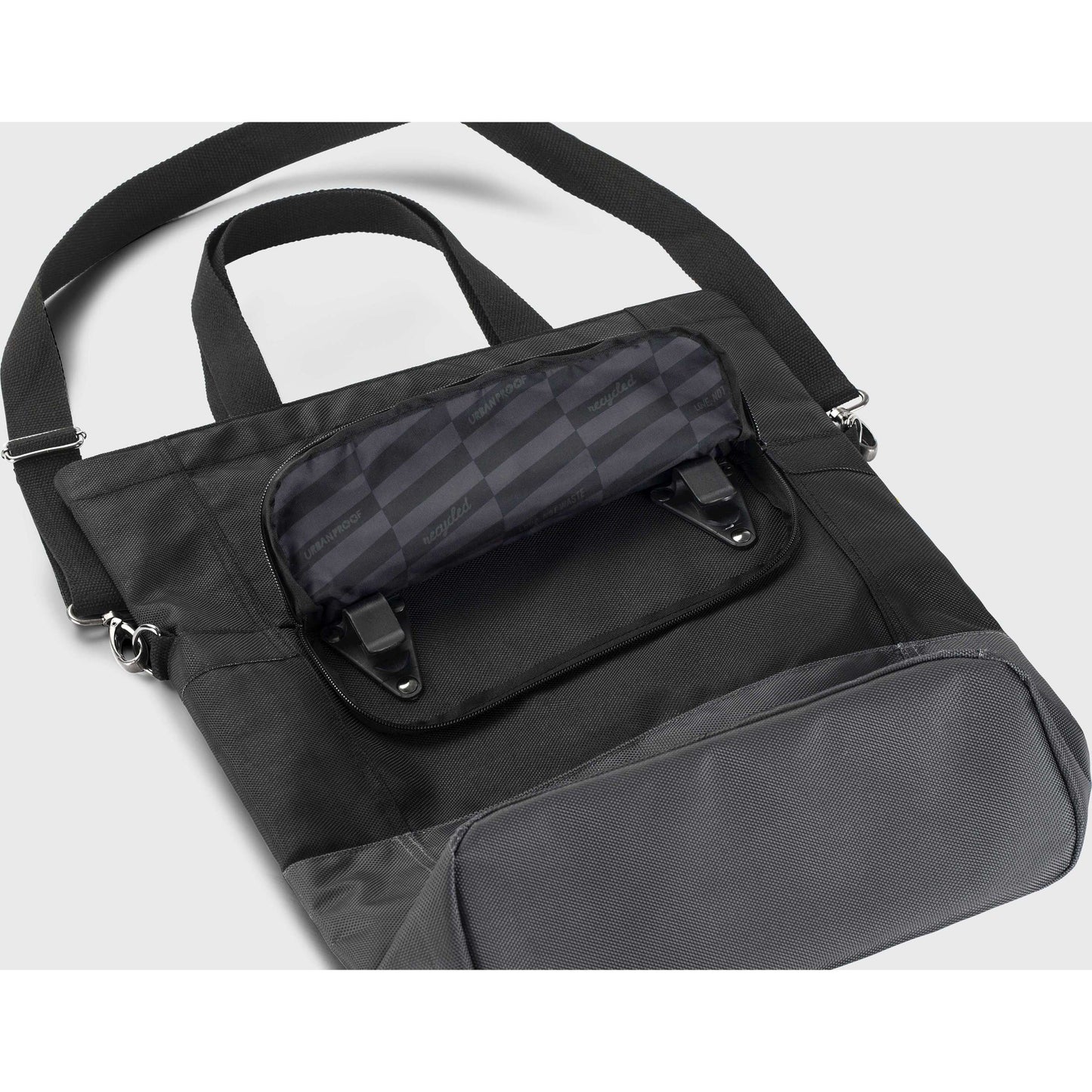 Shopper urbano Shopper Grigio nero riciclato