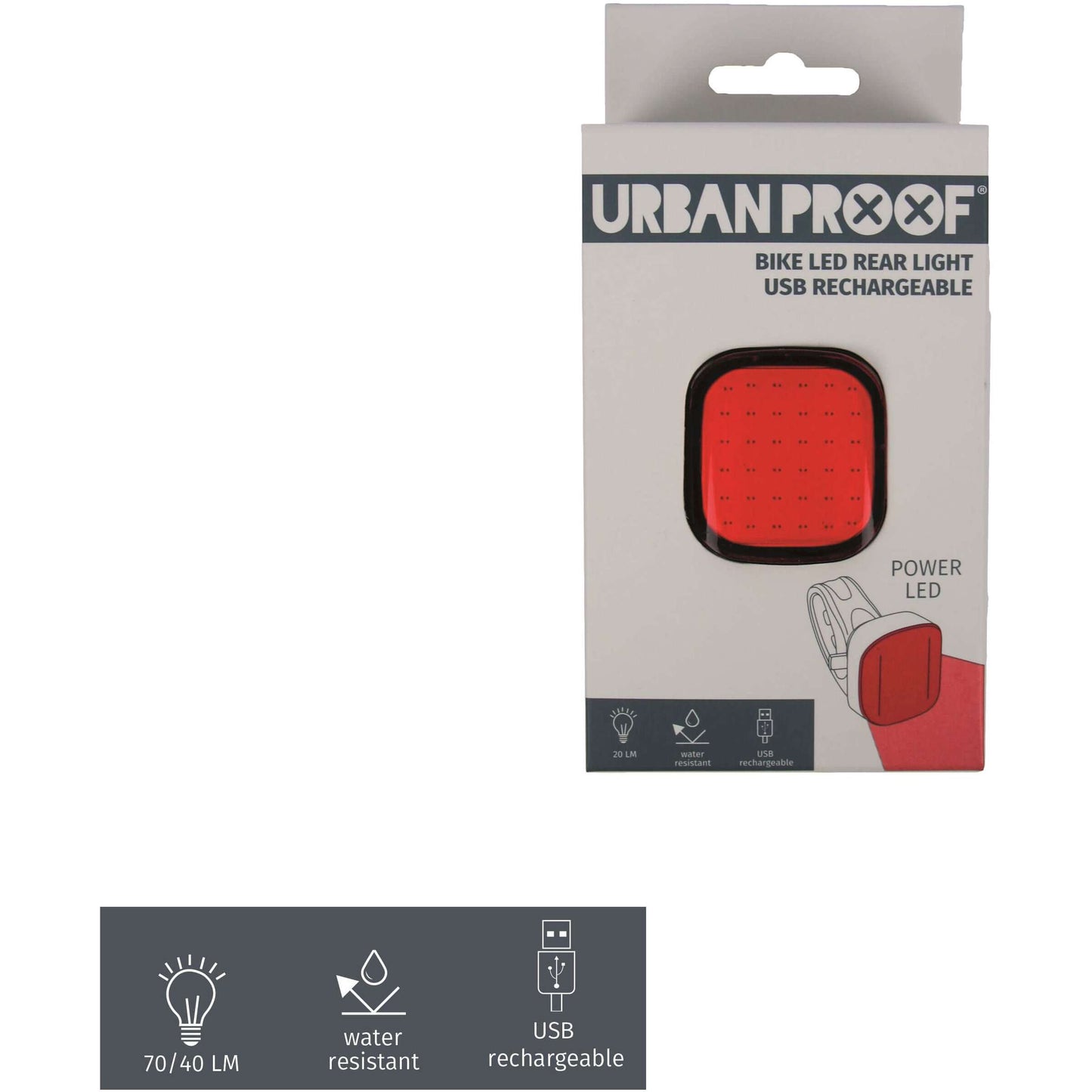 Urbanproof High Power Weakight Red USB