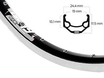 Rigida Velg 28 (622) ZAC-19 32 14 Nero (affilato)