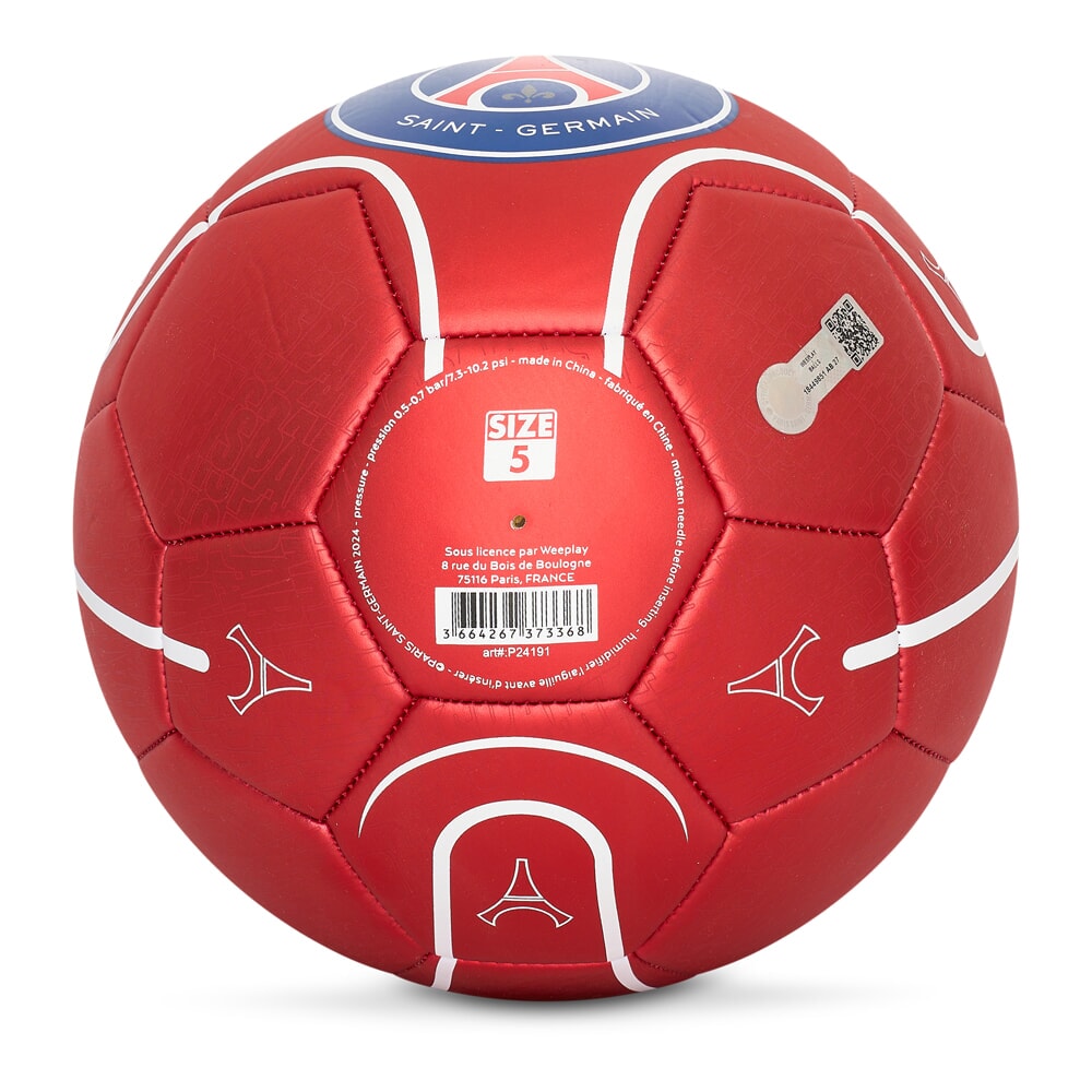 Balón de fútbol Paris saint-germain rojo metalizado talla 5 (p24191)