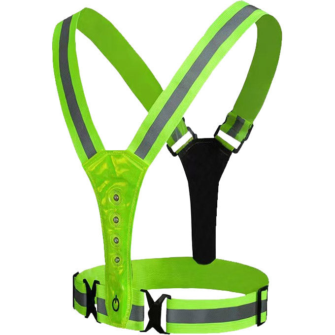 VWP chaleco deportivo reflectante USB recargable LED talla única neón