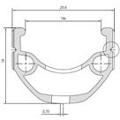 Cerchio anteriore Velox mach1 er-10 26 disco 6 fori qr silver