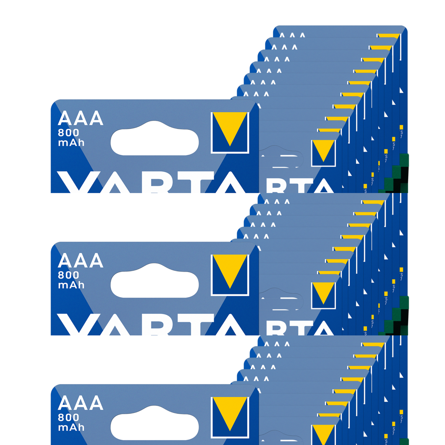 Varta aaa oplaadbare batterijen hr03 800mah (10 x 4 stuks)
