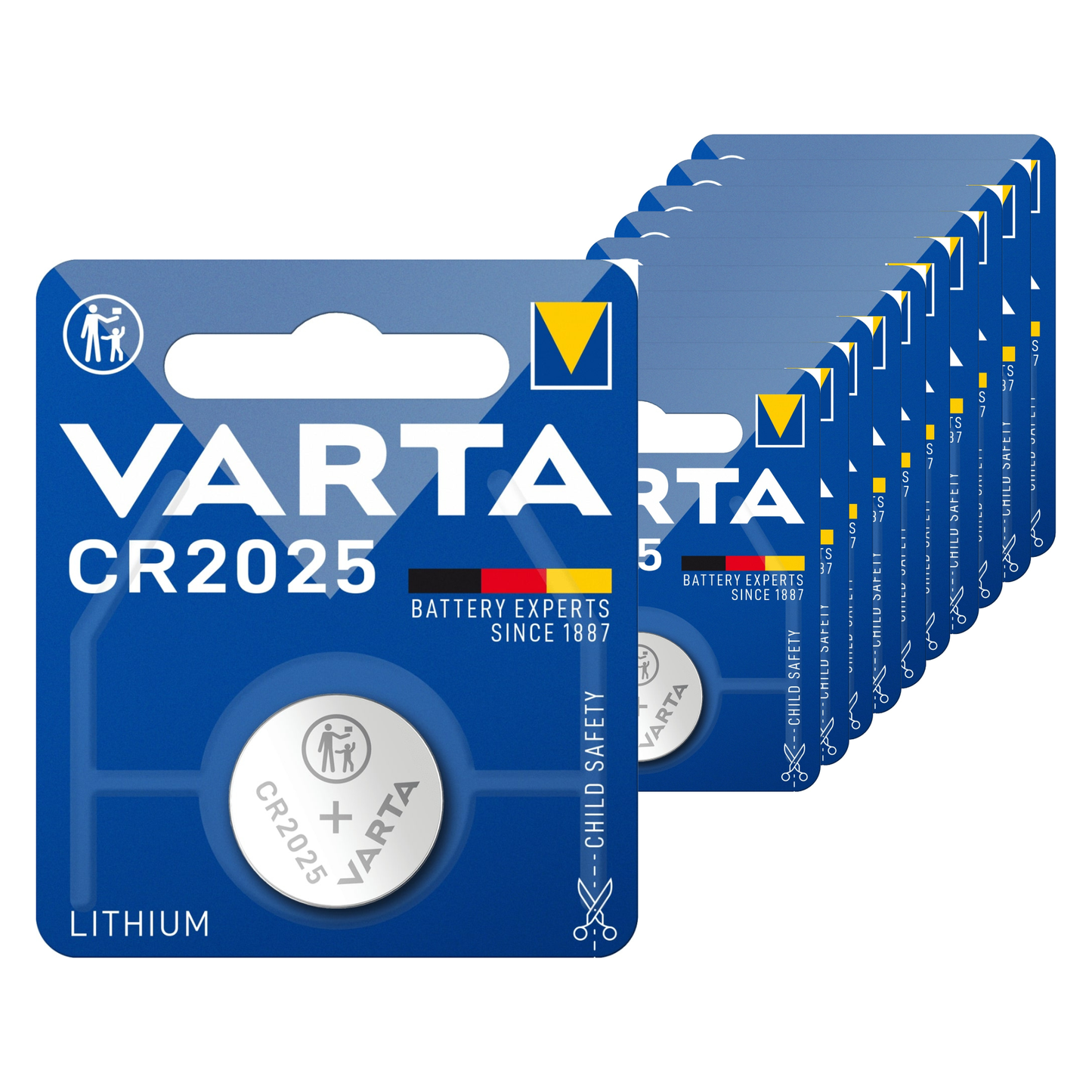 Varta cr2025 lithium knoopcel batterij (10 stuks)