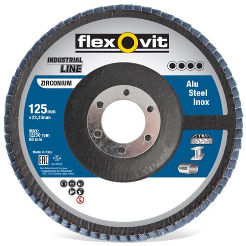 Disco de láminas planas Flexovit 125x22 r842 p40 | 10 piezas
