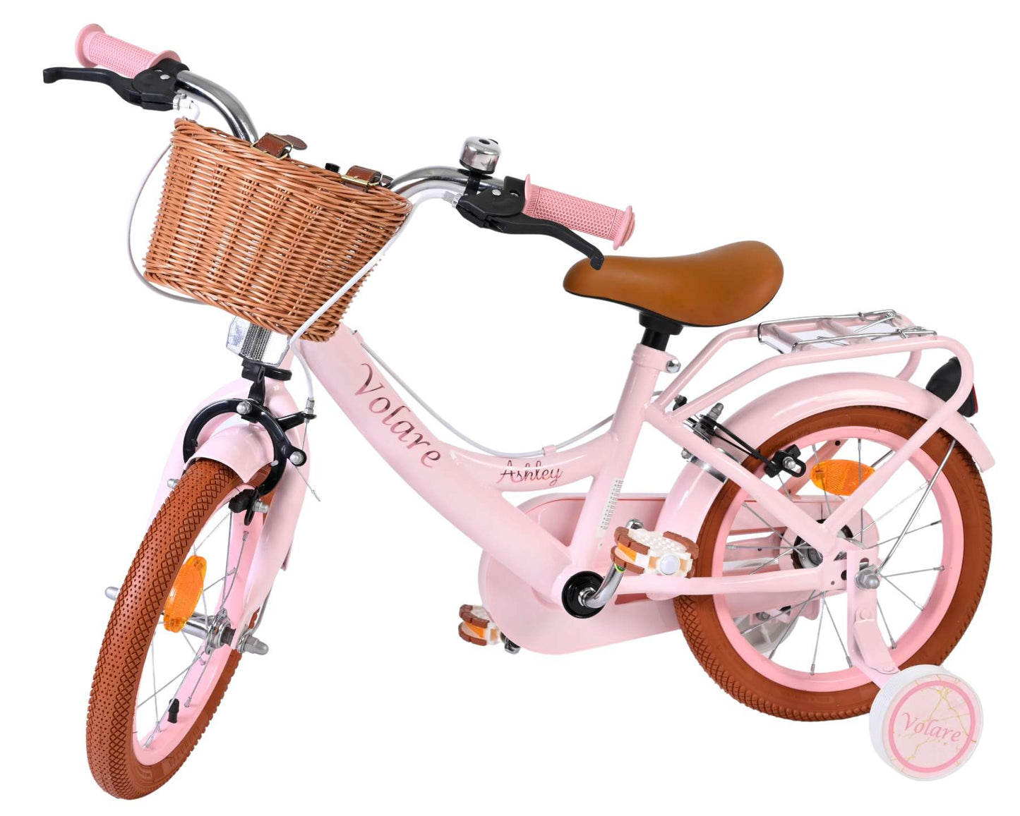 Bicicletta per bambini Volare Ashley - ragazze - 14 pollici - rosa - due freni a mano