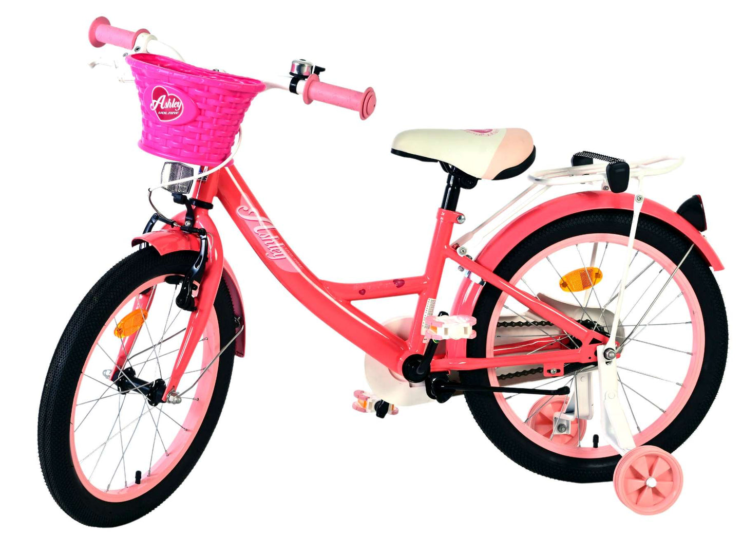 Bicicletta per bambini Volare Ashley - ragazze - 18 pollici - rosa rossa