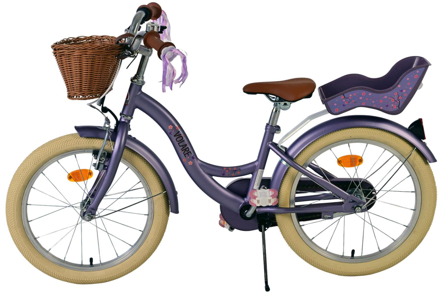 Bicicleta infantil Volare Blossom - niña - 18 pulgadas - violeta
