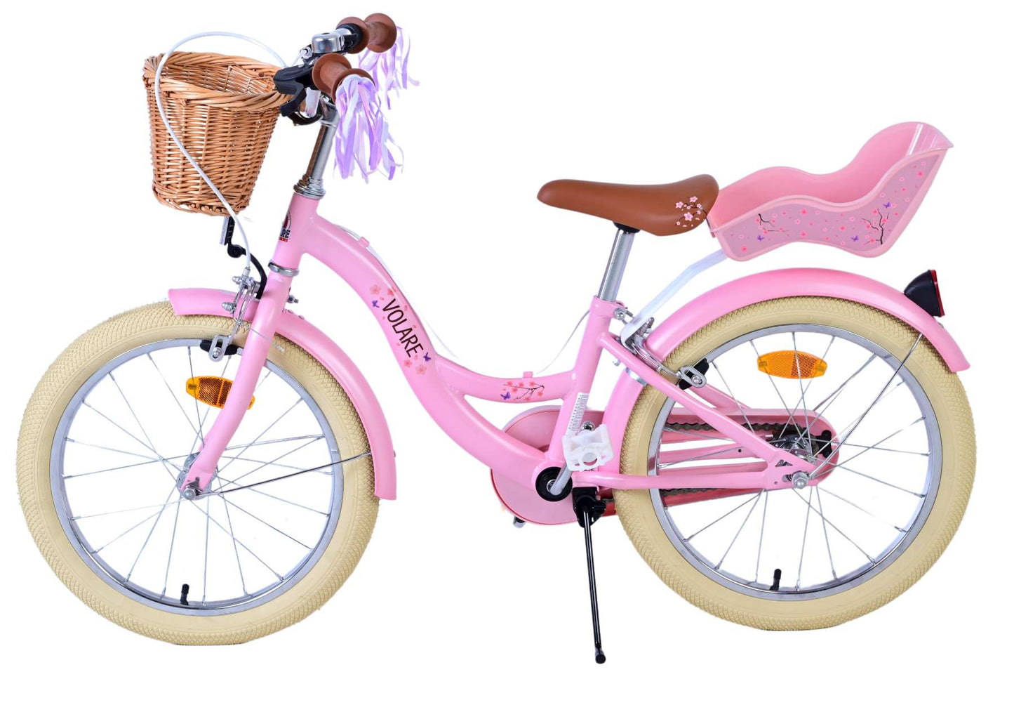 Chicas de bicicletas para niños de Vinare Blossom 18 pulgadas rosa dos frenos de mano