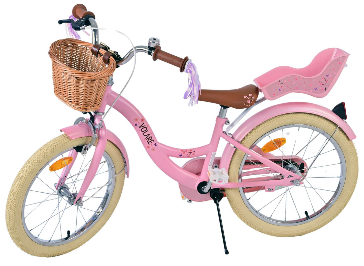 Chicas de bicicleta para niños de Vinare Blossom 18 pulgadas de rosa