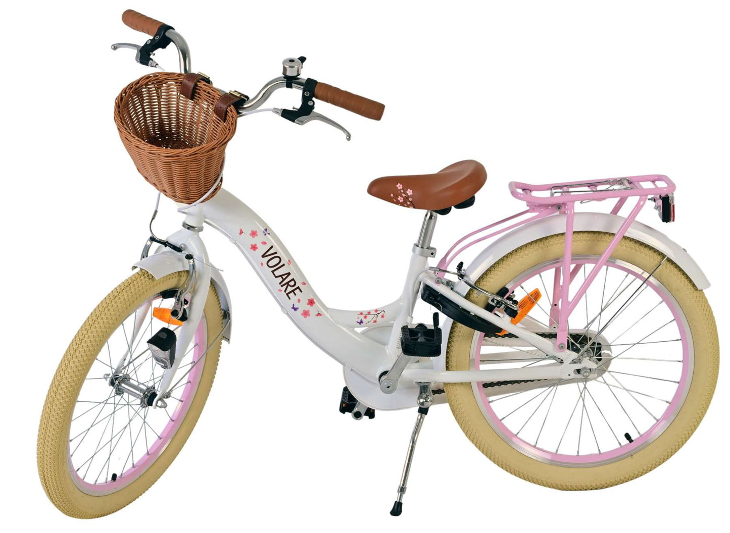Volare Blossom Bicycle infantil - niñas - 20 pulgadas - blancos - dos frenos de mano