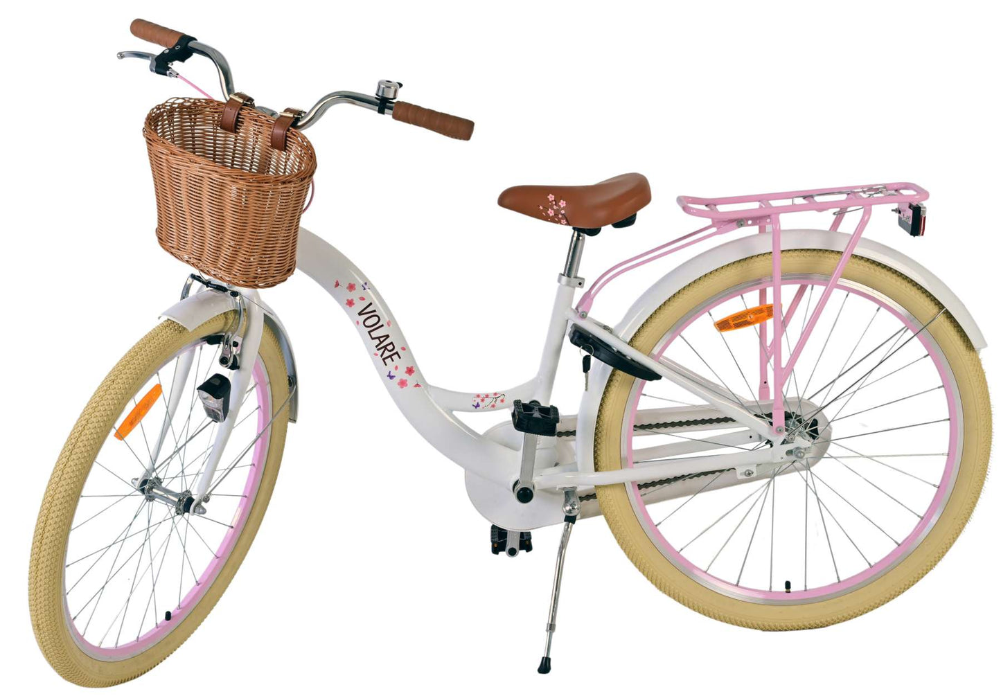 Volare Blossom Bicycle para niños - Niñas - 26 pulgadas - Blanco