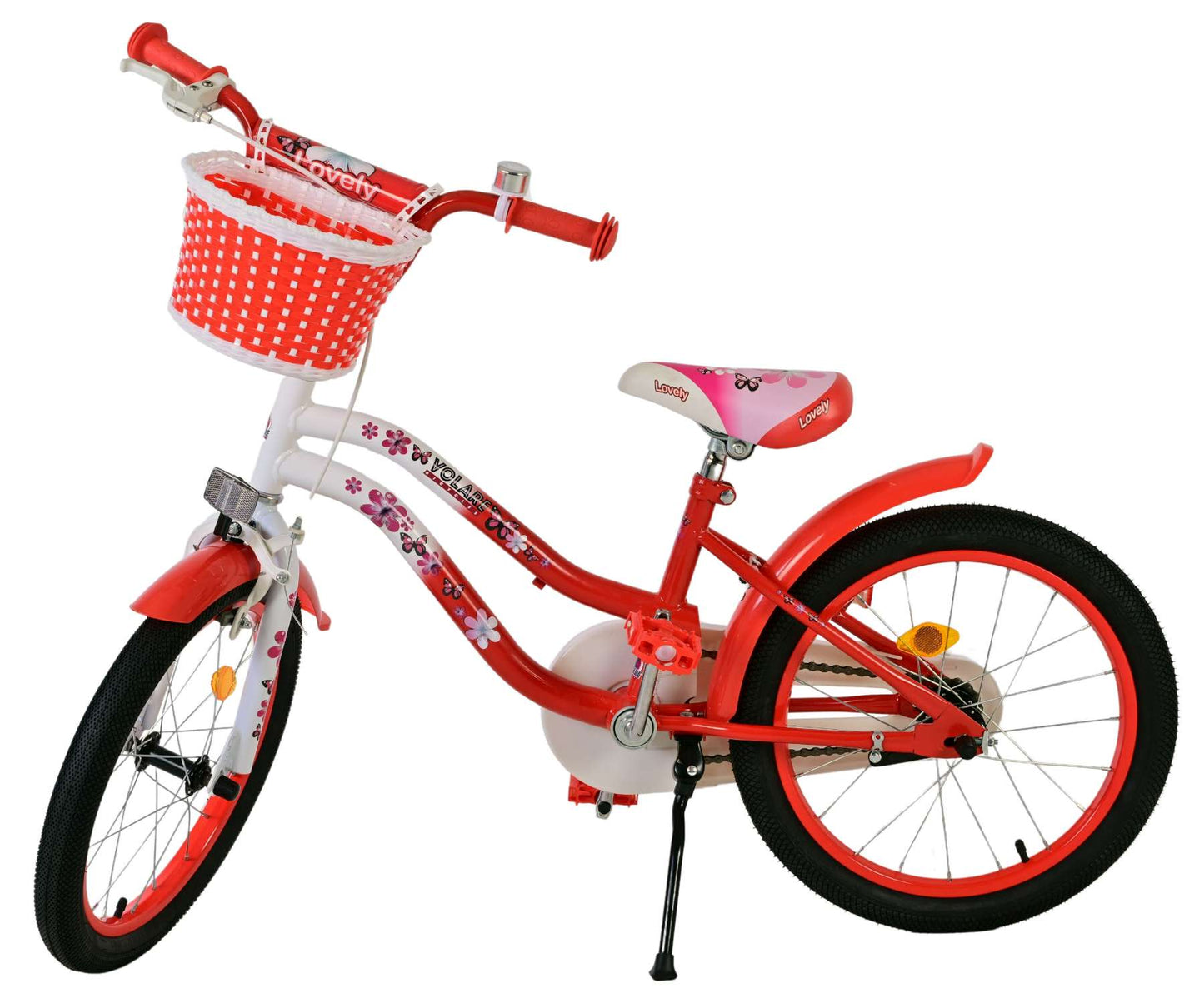 Bellissima bicicletta per bambini Volare - ragazze - 18 pollici - rossa bianca