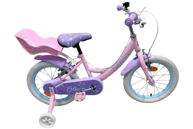 Bicicleta infantil Volare olivia - niña - 16 pulgadas - rosa - dos frenos de mano