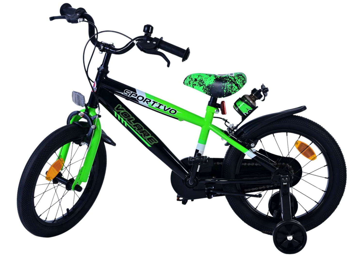Volare Sportivo Bike Children Bike Boys de 16 pulgadas Black Dos manos de dos manos