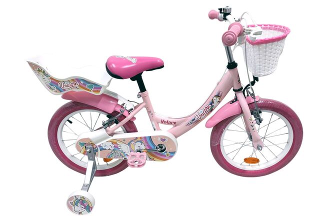 Bicicletta per bambini Volare Unicorn - ragazze - 16 pollici - rosa - due freni a mano