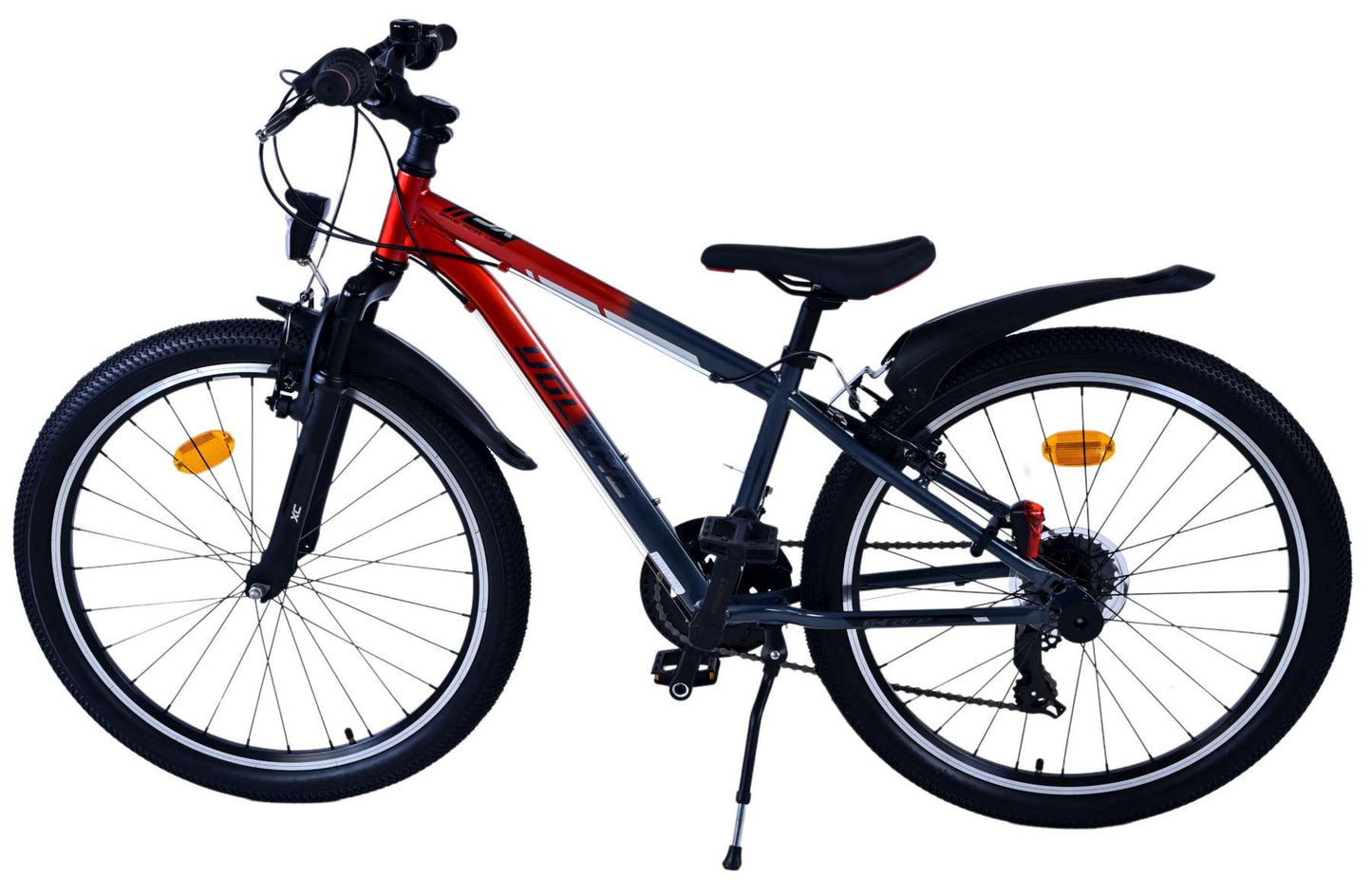 Volare xc race kinderfiets - 24 inch - 21 speed - rood grijs
