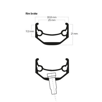 Ryde velg andra 40 26 559 36g 14g cnc alu zwart