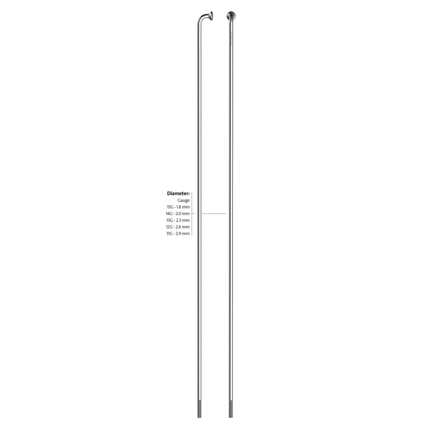 Roland Spaak 14-164 Acciaio inossidabile leader senza Nippel (100st)